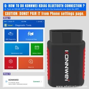 Konnwei KDIAG bluetooth full system scanner bluetooth pairing