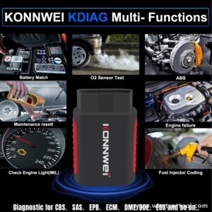 Konnwei KDIAG bluetooth full system scanner functions