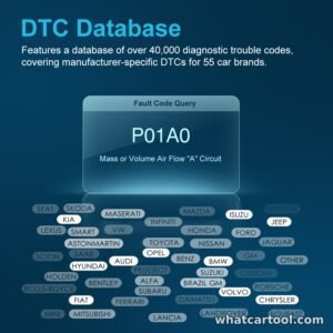Veepeak VP59 DTC database with over 40,000 trouble codes for 55 car brands