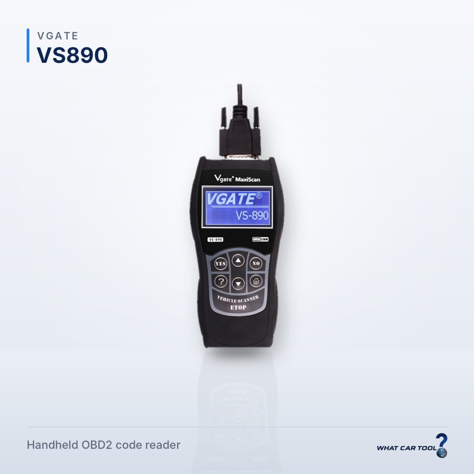 Vgate VS890 obd2 code reader studio product shot